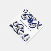 Blaugraue Mannschaft färbt Volleyball-Kindersport Serviette (Ecke)