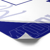 Blaugraue Mannschaftsfarben Volleyball-Foto Poster (Ecke)