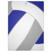 Blaugraue Mannschaftsfarben Volleyballtrainer Klemmbrett (Rückseite)