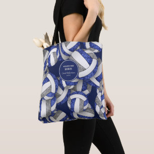 Blaugraue Mannschaftsfarben Volleyballtrainer Tasche