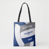Blaugraue Mannschaftsfarben Volleyballtrainer Tasche (Vorderseite)