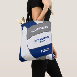 Blaugraue Mannschaftsfarben Volleyballtrainer Tasche