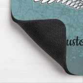 Blaugraue-Mauspad mit Flügeln Mousepad (Ecke)