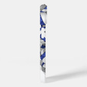 Blaugraue mit Monogramm Girls-Volleyball Case-Mate iPhone Hülle (Rückseite / Rechts)