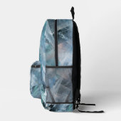 Blaugraue moderne Abstrakte Malerei Bedruckter Rucksack (Rechts)