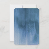 Blaugraue moderne Kunst speichert die Datumskarten Save The Date (Rückseite)