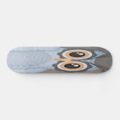Blaugraue Owl Skateboard (Horizontal)