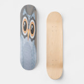 Blaugraue Owl Skateboard (Vorderseite)