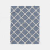 Blaugraue Quarrefolie Fleecedecke (Vorderseite)