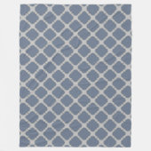 Blaugraue Quarrefolie Fleecedecke (Vorderseite)