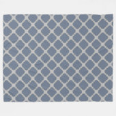 Blaugraue Quarrefolie Fleecedecke (Vorderseite (Horizontal))