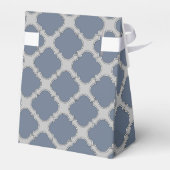 Blaugraue Quarrefolie Geschenkschachtel (Rückseite)