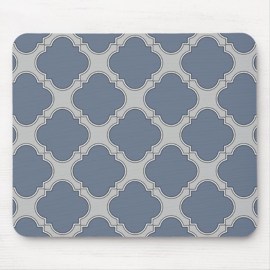 Blaugraue Quarrefolie Mousepad (Vorne)