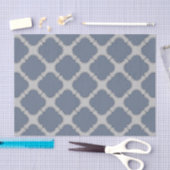 Blaugraue Quarrefolie Seidenpapier (Handwerk)