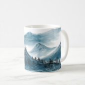 Blaugraue Rolling Mountains Cloud Nature Landscape Kaffeetasse (VorderseiteRechts)