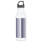 Blaugraue Schattenstreifen Edelstahlflasche (Vorderseite)