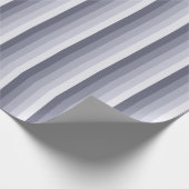 Blaugraue Schattenstreifen Geschenkpapier (Ecke)