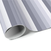 Blaugraue Schattenstreifen Geschenkpapier (Rolleneckpunkt)