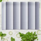 Blaugraue Schattenstreifen Geschirrtuch (Gefaltet)