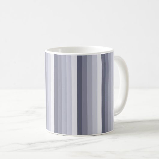 Blaugraue Schattenstreifen Kaffeetasse (VorderseiteRechts)