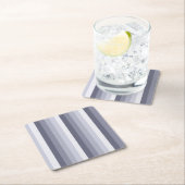 Blaugraue Schattenstreifen Rechteckiger Pappuntersetzer (Vor Ort)