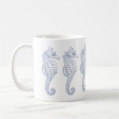 Blaugraue Seepferde Zeichnend Kaffeetasse (Links)