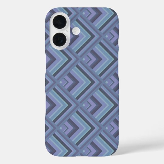 Blaugraue Streifen Case-Mate iPhone Hülle (Rückseite)