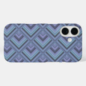 Blaugraue Streifen Case-Mate iPhone Hülle (Rückseite (Horizontal))