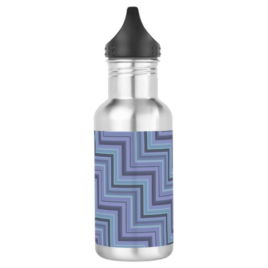 Blaugraue Streifen Edelstahlflasche (Links)