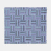 Blaugraue Streifen Fleecedecke (Vorderseite (Horizontal))