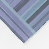 Blaugraue Streifen Fleecedecke (Ecke)