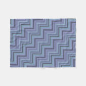 Blaugraue Streifen Fleecedecke (Vorderseite (Horizontal))