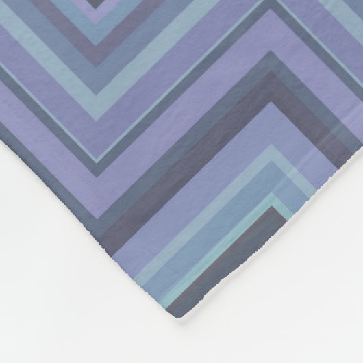 Blaugraue Streifen Fleecedecke (Ecke)