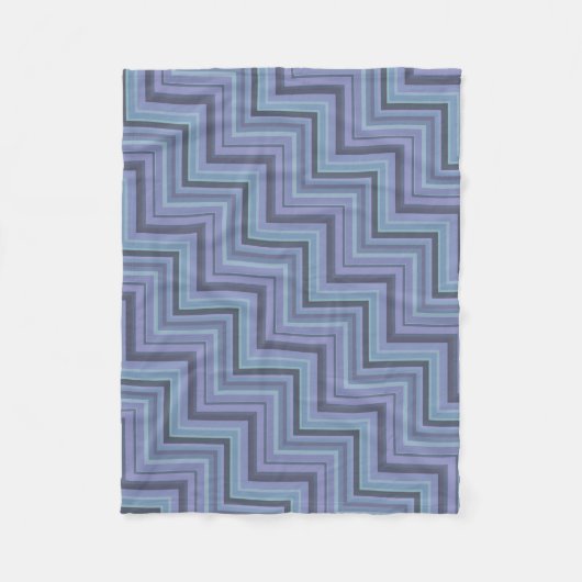Blaugraue Streifen Fleecedecke (Vorderseite)