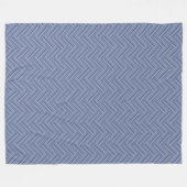 Blaugraue Streifen Fleecedecke (Vorderseite (Horizontal))