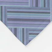 Blaugraue Streifen Fleecedecke (Ecke)