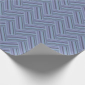 Blaugraue Streifen Geschenkpapier (Ecke)