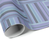 Blaugraue Streifen Geschenkpapier (Rolleneckpunkt)