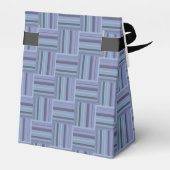 Blaugraue Streifen Geschenkschachtel (Rückseite)