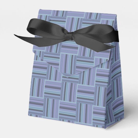 Blaugraue Streifen Geschenkschachtel (Vorderseite)