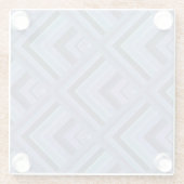 Blaugraue Streifen Glasuntersetzer (Rückseite)