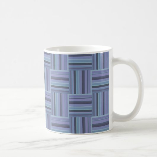 Blaugraue Streifen Kaffeetasse (Rechts)