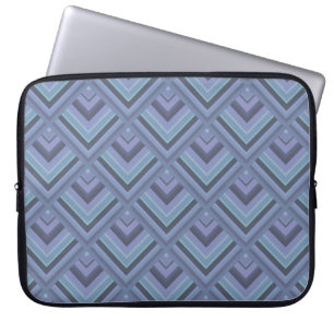 Blaugraue Streifen Laptopschutzhülle