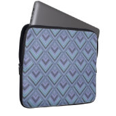 Blaugraue Streifen Laptopschutzhülle (Vorne Rechts)