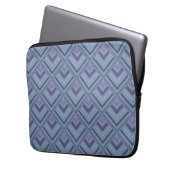 Blaugraue Streifen Laptopschutzhülle (Vorderseite Links)