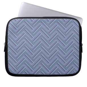 Blaugraue Streifen Laptopschutzhülle