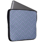Blaugraue Streifen Laptopschutzhülle (Vorne Rechts)