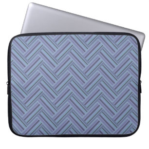 Blaugraue Streifen Laptopschutzhülle