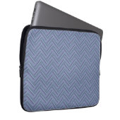 Blaugraue Streifen Laptopschutzhülle (Vorne Rechts)