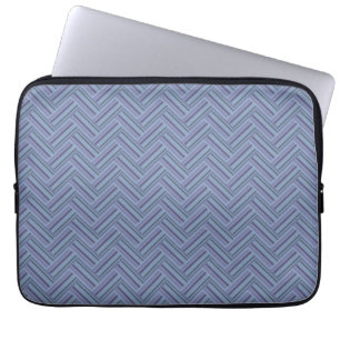 Blaugraue Streifen Laptopschutzhülle